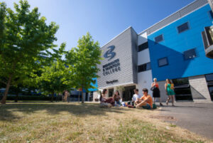 An exterior view of a college.